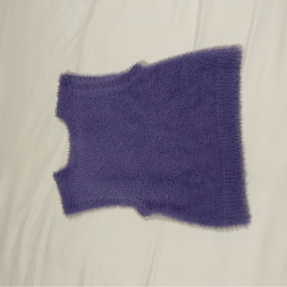 Nordstrom fuzzy tank lavender size small - Picture 4 of 5